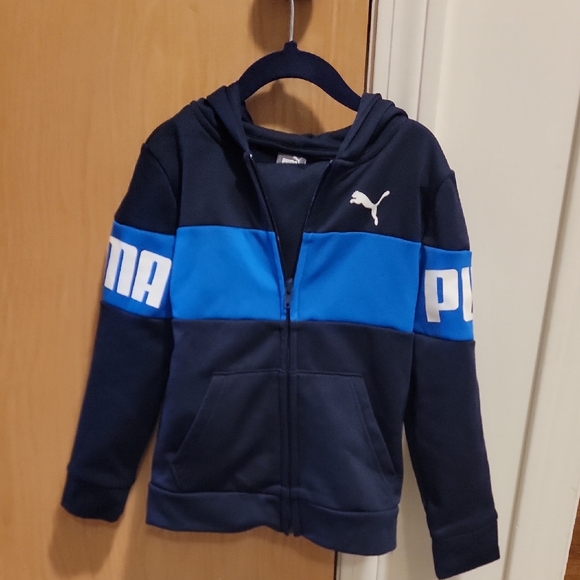 Puma Other - Puma Navy and Bright Blue Kids Zip Up Track Suit